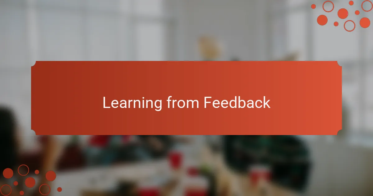 Learning from Feedback
